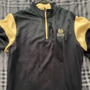 Colosseum Navy Blue fighting Irish quarter zip fleece XXL